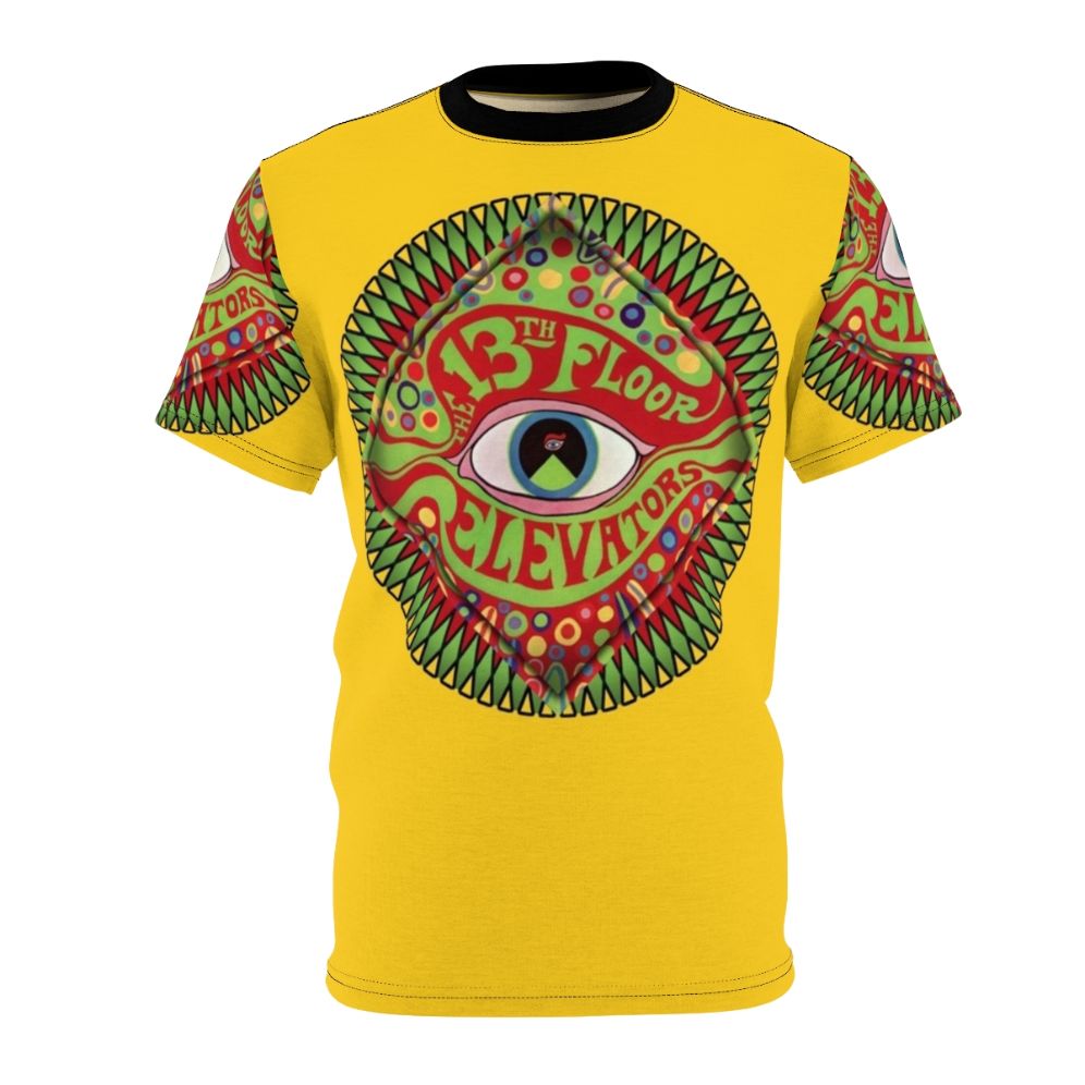 Vintage-style t-shirt featuring 13th Floor Elevators and Roky Erickson inspired psychedelic rock design