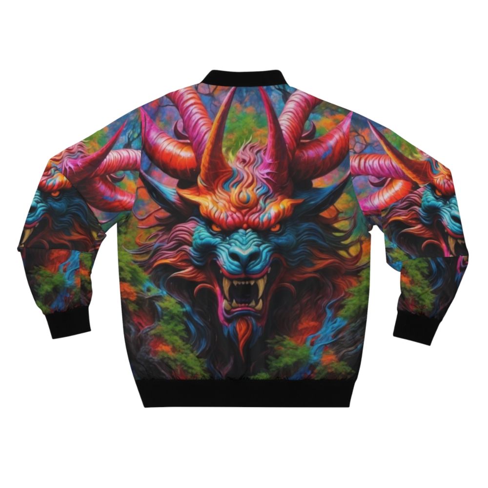 Demon Monster Horror Jacket, Spooky Halloween Bomber Jacket - Back