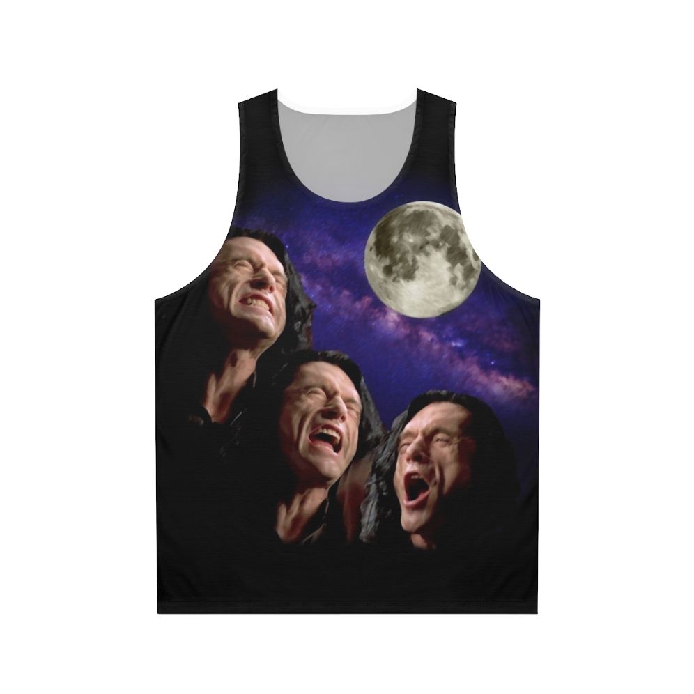 Three Wiseau Moon Unisex Tank Top