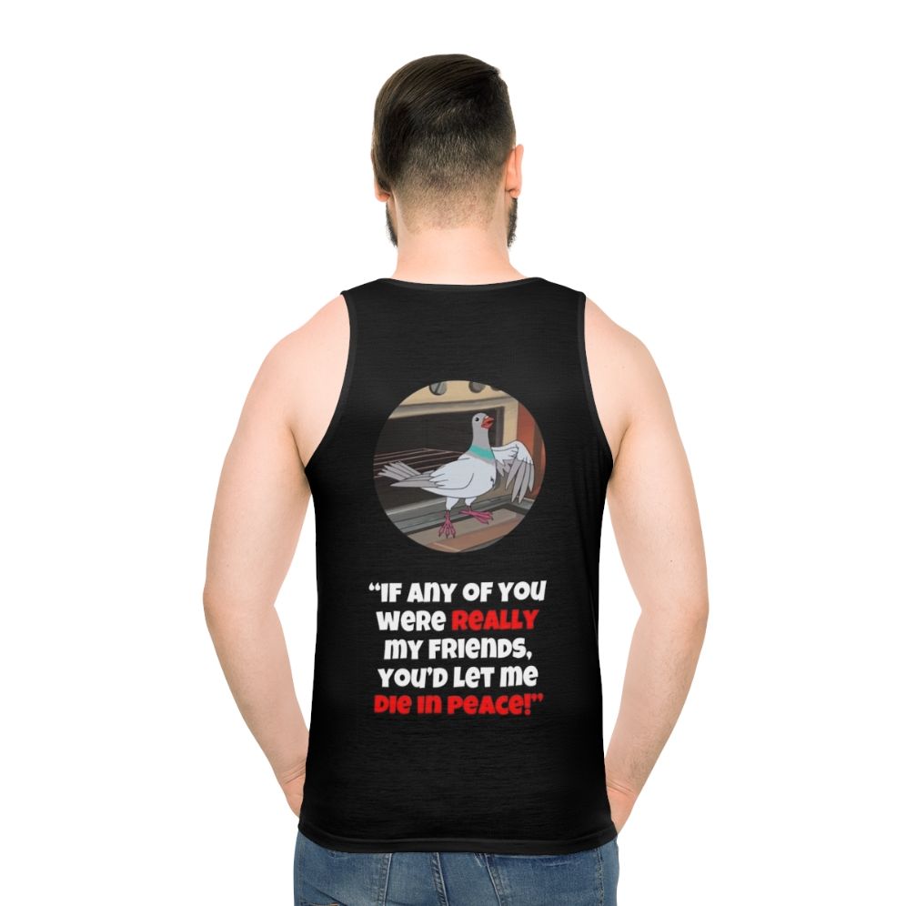 Let Me Die in Peace Unisex Sarcastic Tank Top - men back