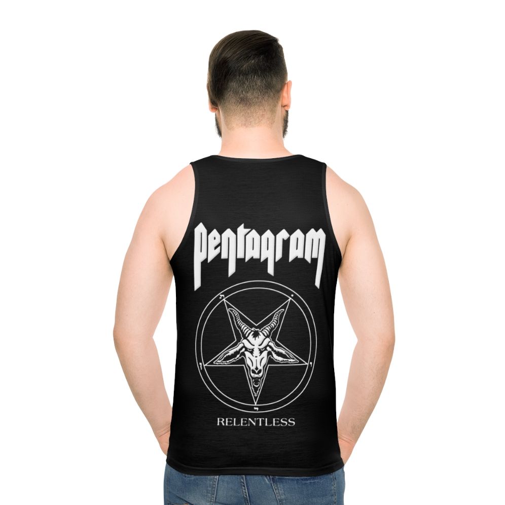 Pentagram Relentless Unisex Metal Tank Top - men back