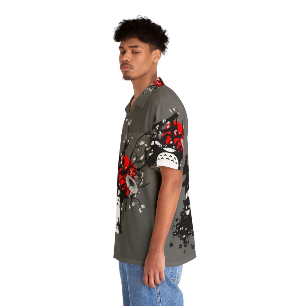 Vibrant Japanese-inspired Hawaiian shirt with anime and manga motifs - People Left