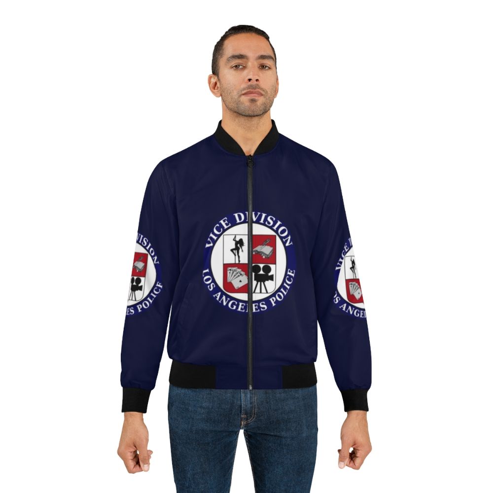 LAPD Vice Division Detective Bomber Jacket with Patch and Logo - Lifestyle