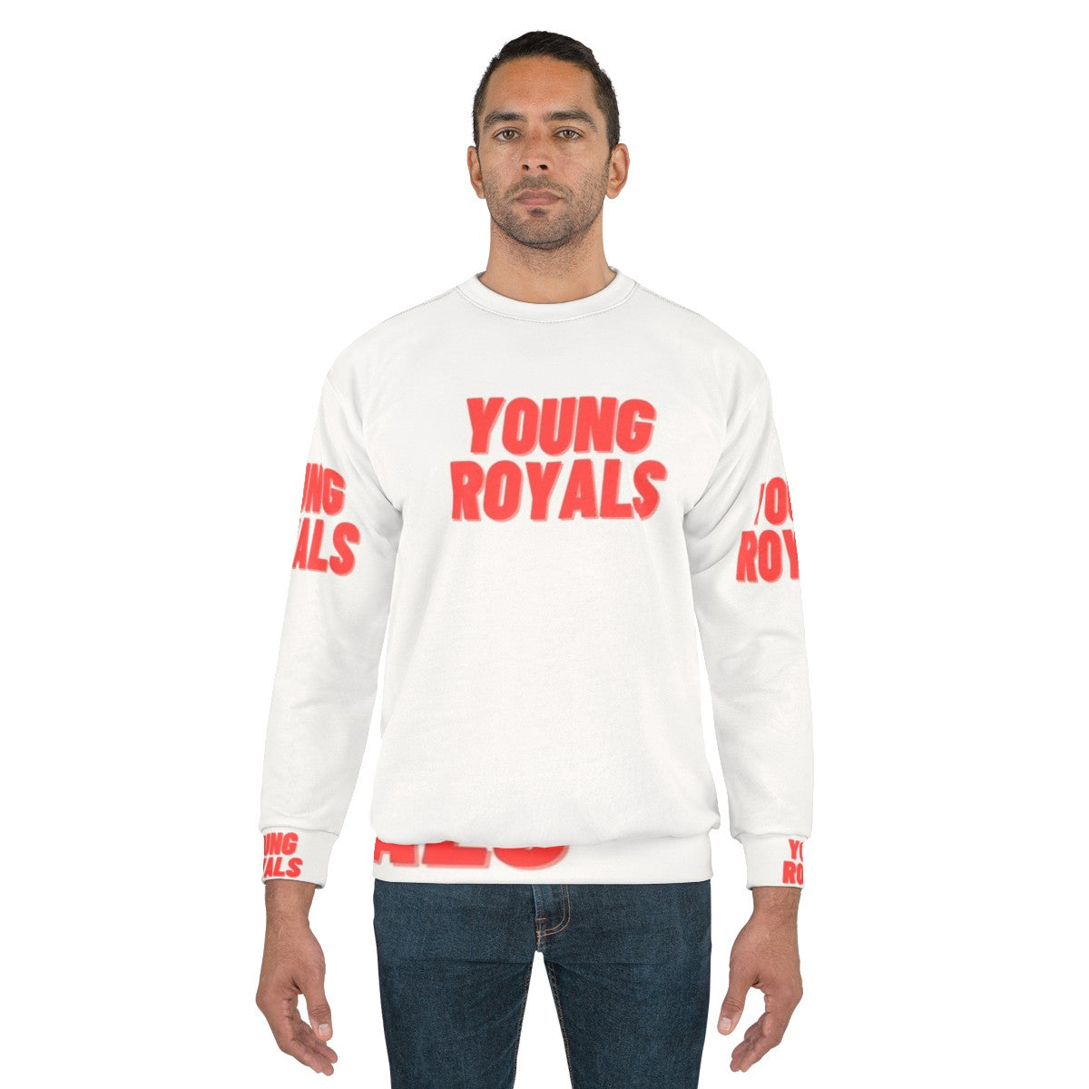 Young Royals Sweatshirt featuring the Hillerska School logo - men