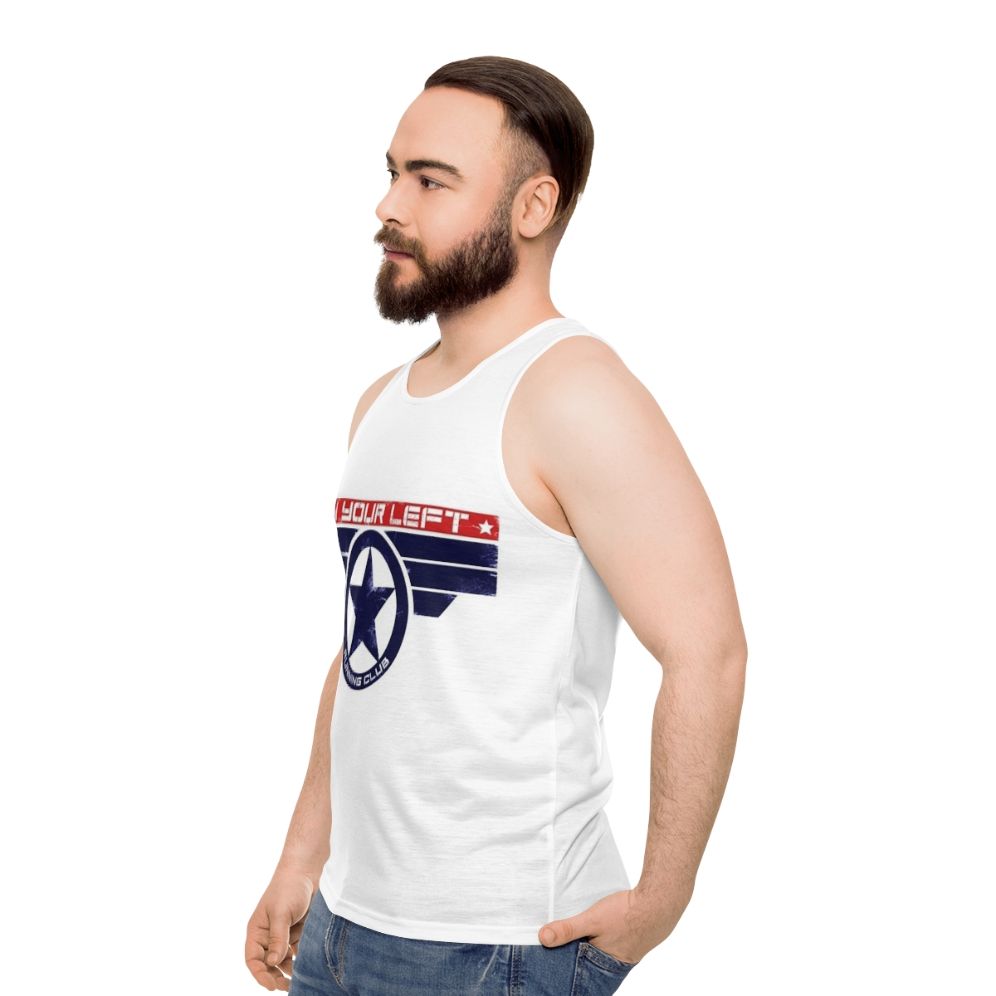 Marvel-inspired unisex tank top for fitness and running - men side