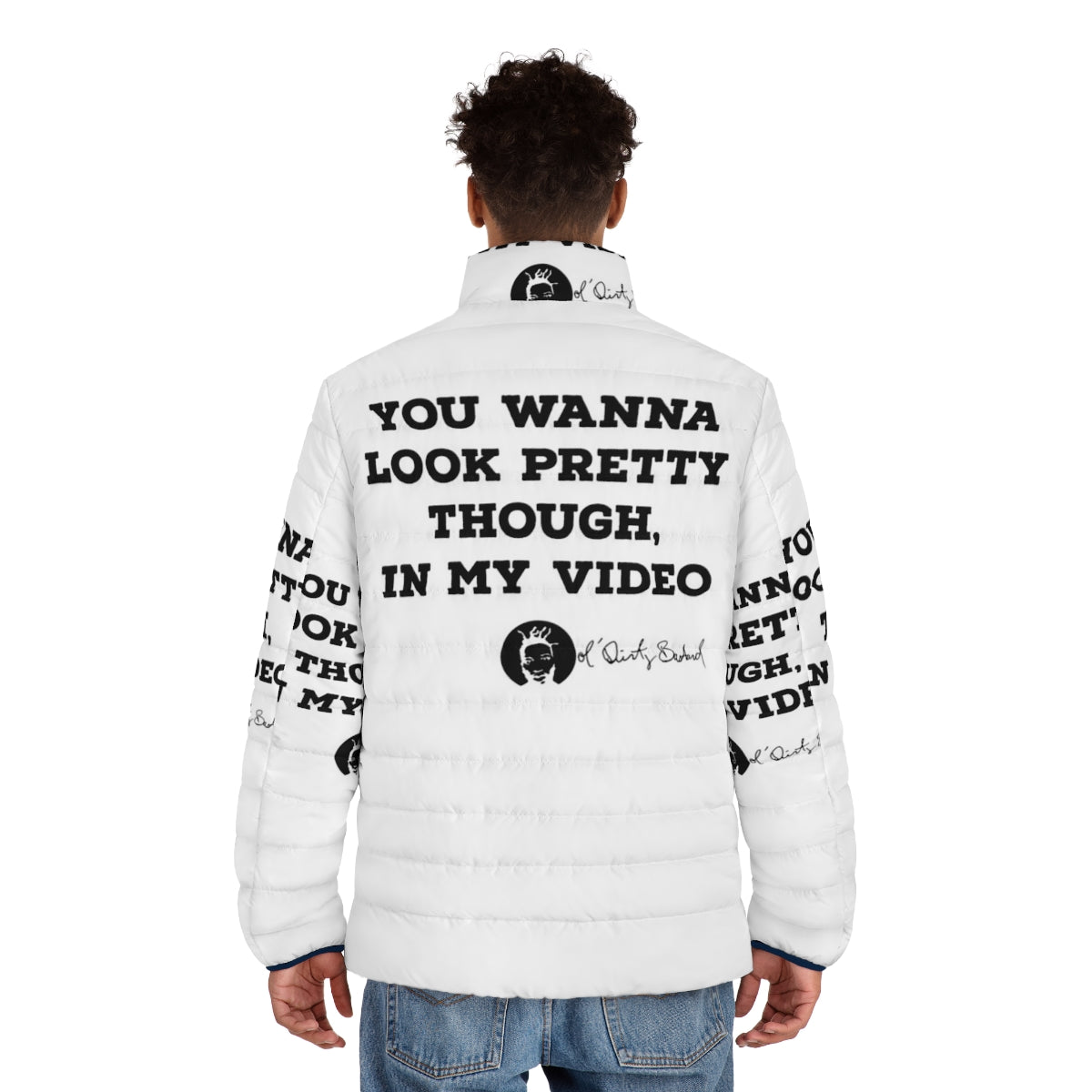 ODB-inspired puffer jacket with bold streetwear style - men back