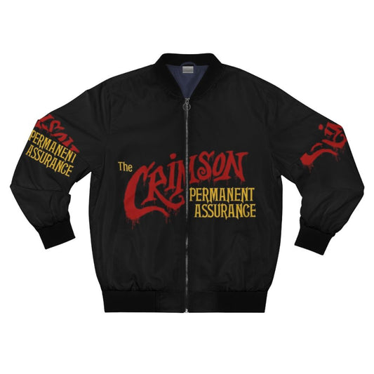 Monty Python-inspired bomber jacket featuring a comedy design