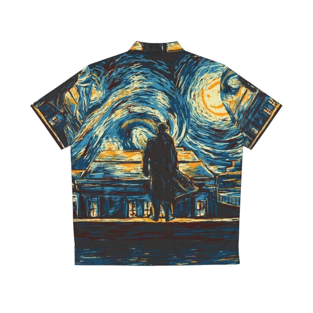 Starry Night Sherlock Holmes Hawaiian Shirt - Back