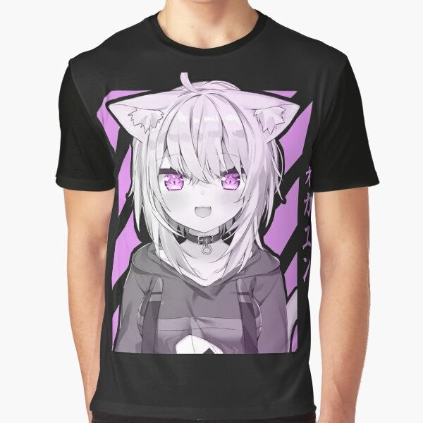 Nekomata Okayu Hololive Virtual Youtuber Anime Graphic T-Shirt