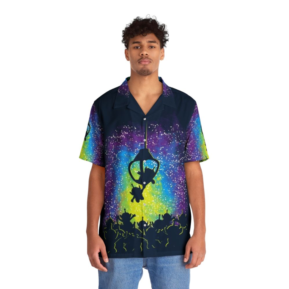 Vibrant Master Hawaiian Shirt featuring UFOs and space elements - People Front