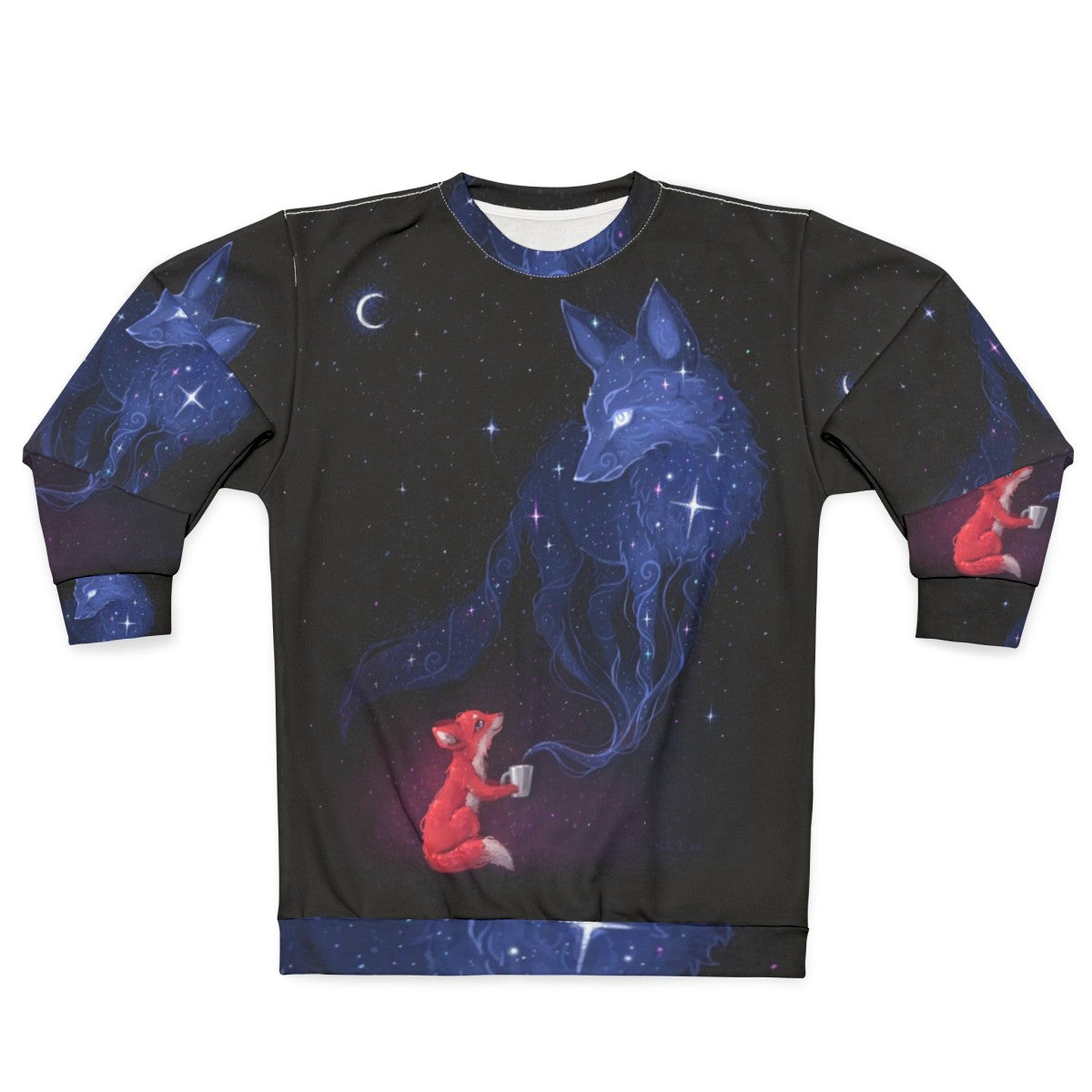 Celestial Sweatshirt featuring a cute animal in a space-themed design