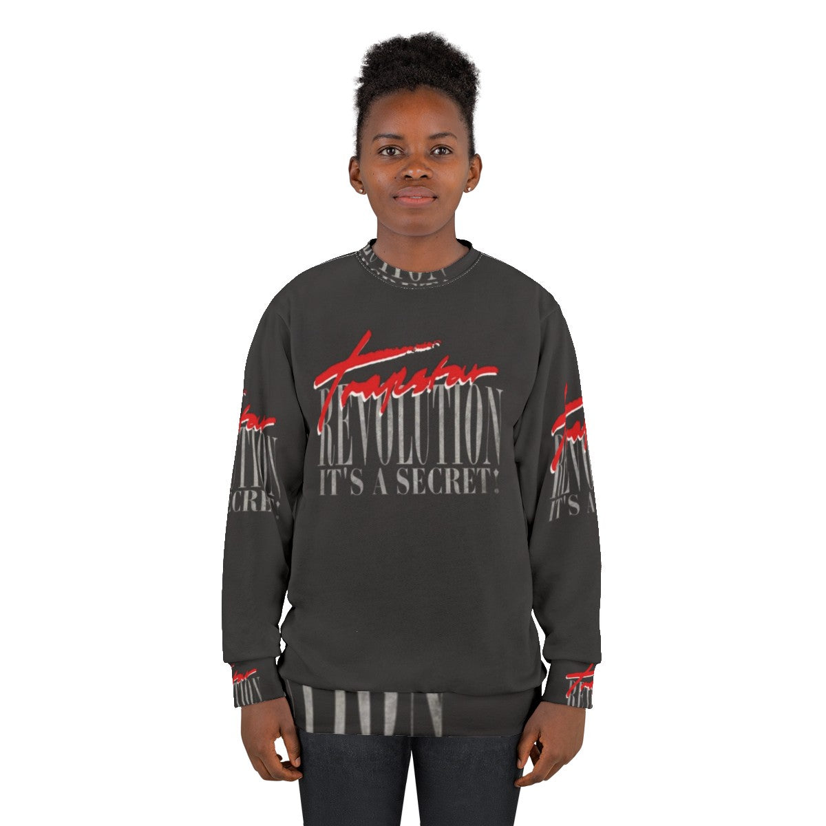 Trapstar Revolution Sweatshirt in Red and Black - women