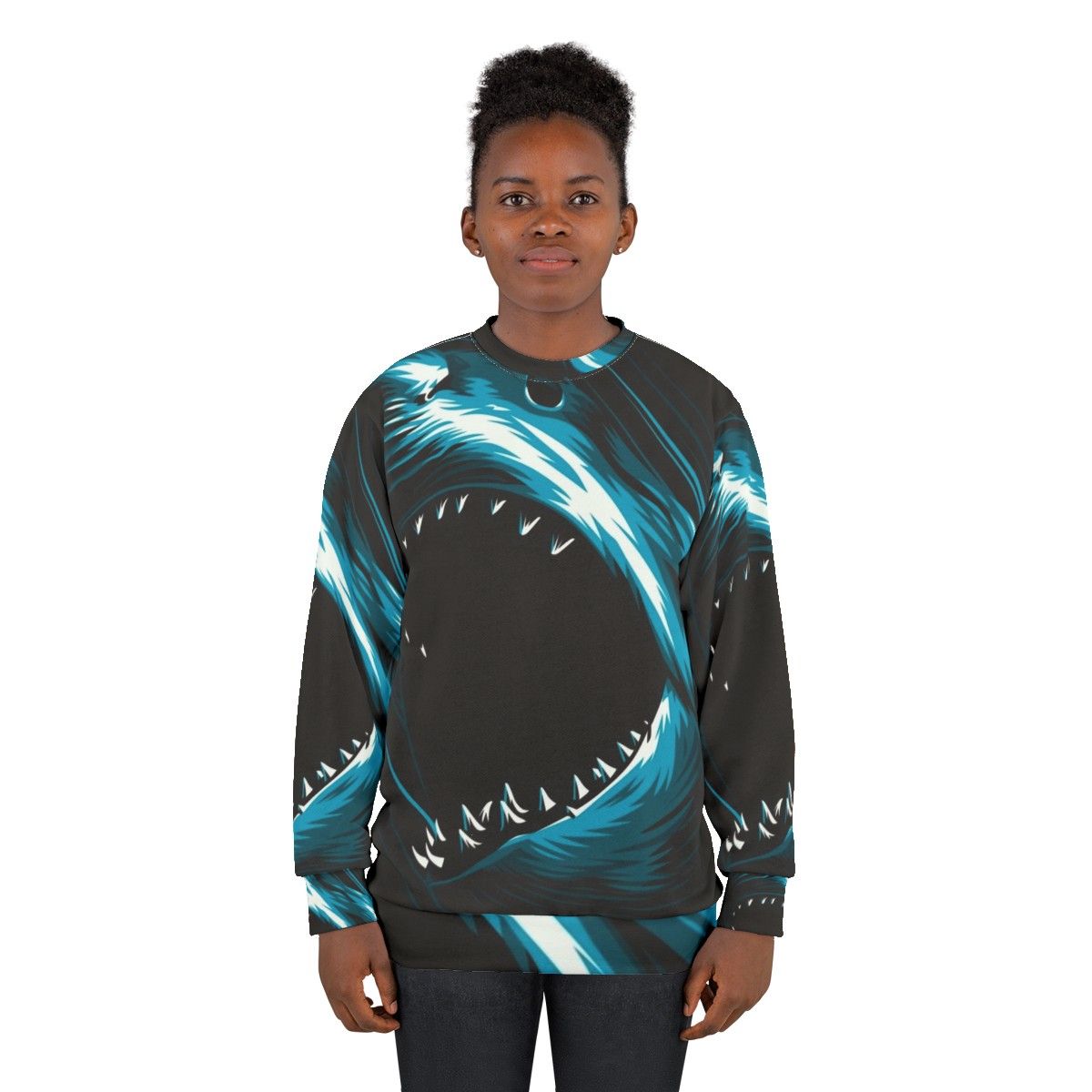 Megalodon shark sweatshirt design - women