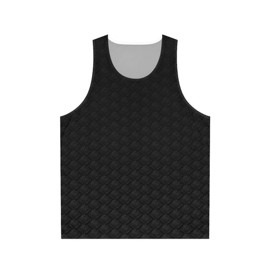 Unisex tank top with a dragon scale pattern design