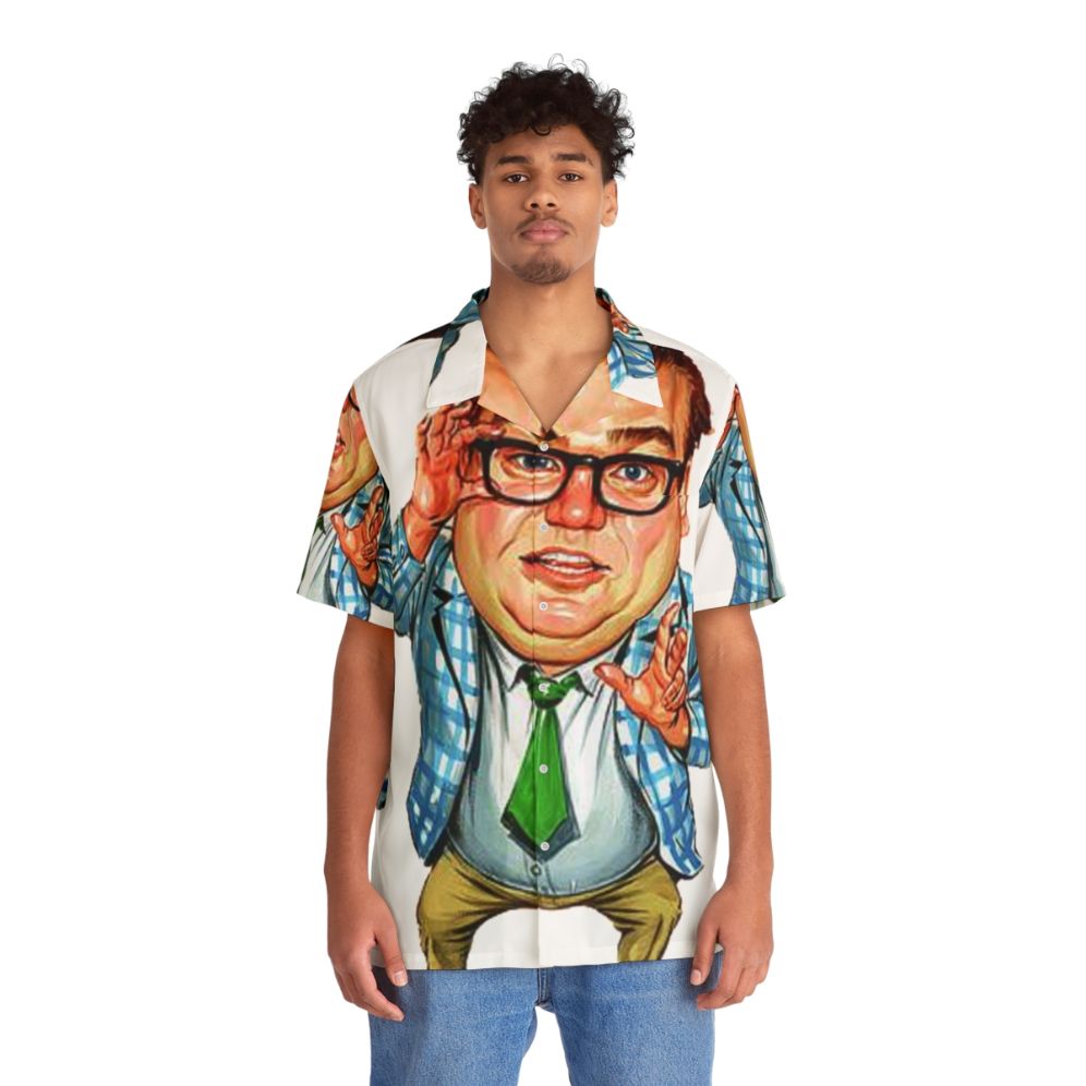 Vintage Chris Farley Hawaiian Shirt from 90s Comedy Classic - People Front