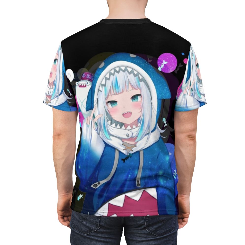 Gawr Gura inspired anime virtual youtuber t-shirt design - men back