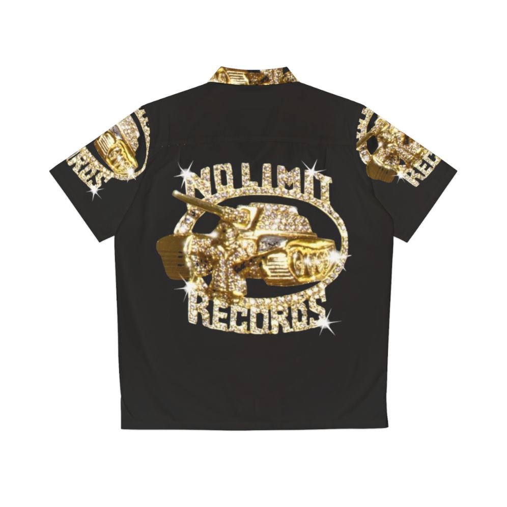 Music-inspired Hawaiian shirt with album cover art graphics - Back