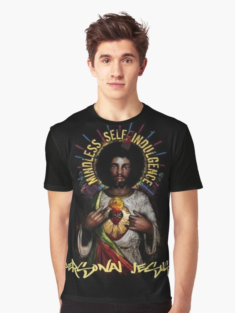 Mindless Self Indulgence "Personal Jesus" Graphic T-Shirt featuring the band's iconic design - Men