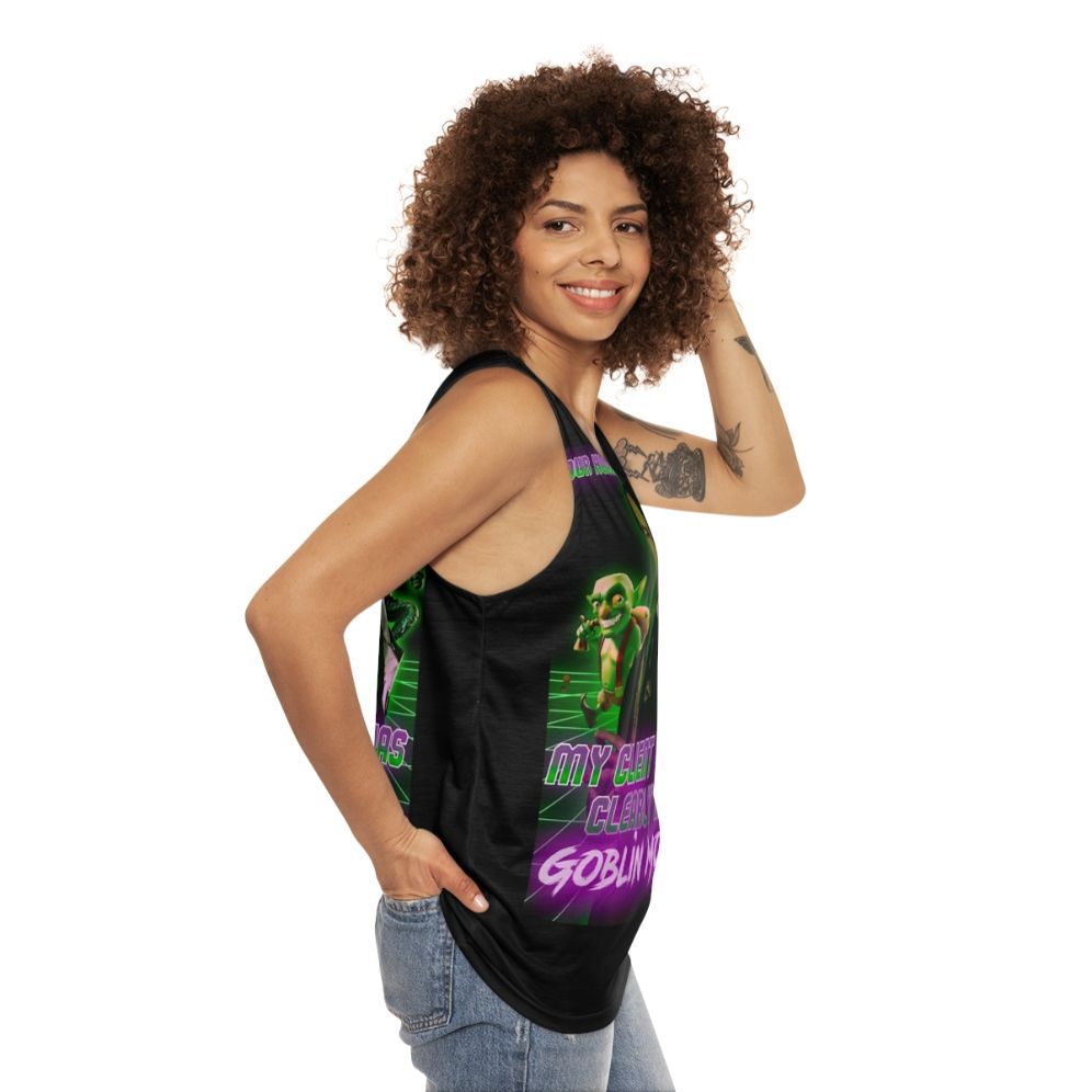 Goblin Mode Unisex Tank Top - women side