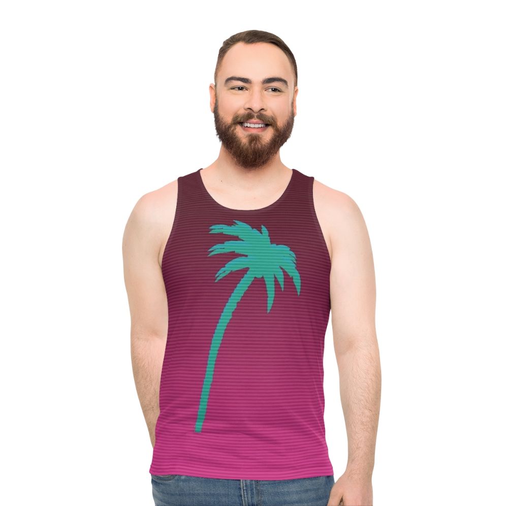 Hotline Miami Palmtree Unisex Tank Top - men