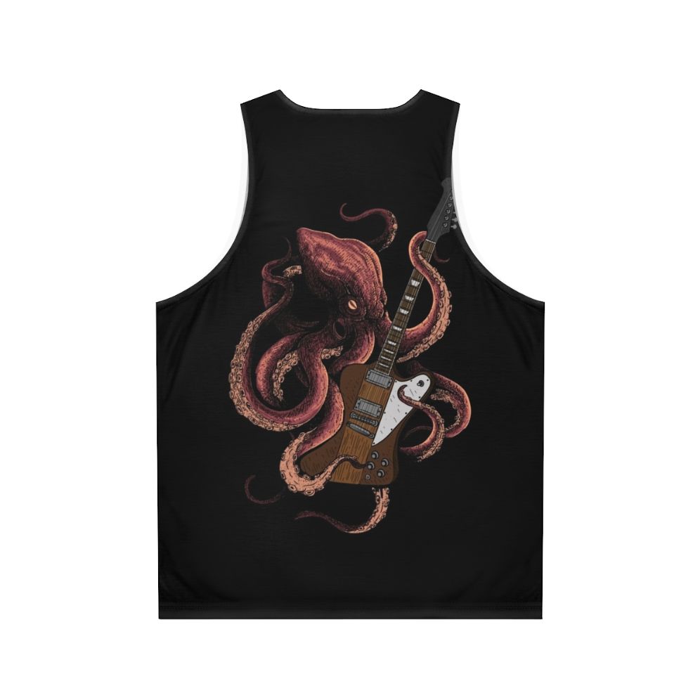 Octopus playing electric guitar, musician tank top - Back