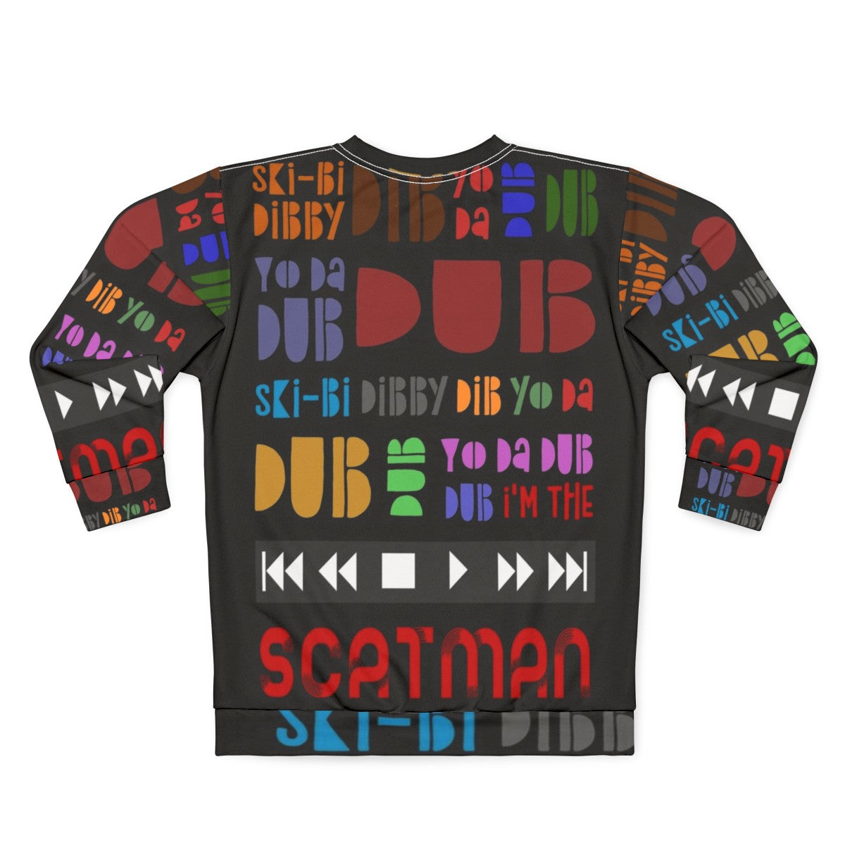 Vintage 90s Scatman John Lyrics Sweatshirt - Back