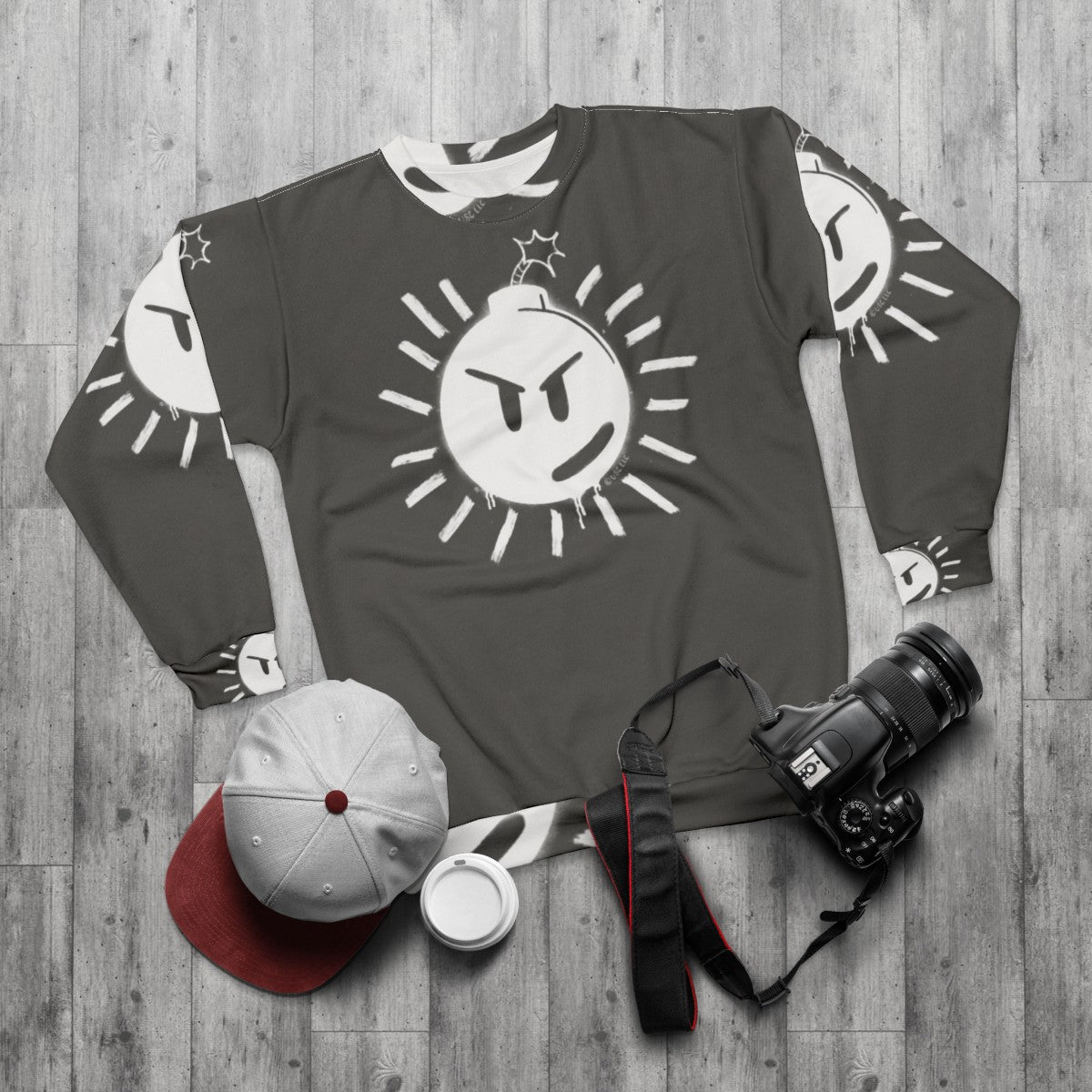 Scott Pilgrim Sex Bob-Omb White Sweatshirt - flat lay