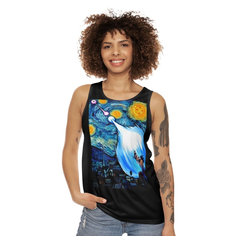 Goku vs Vegeta Dragon Ball Z Starry Night Unisex Tank Top - women