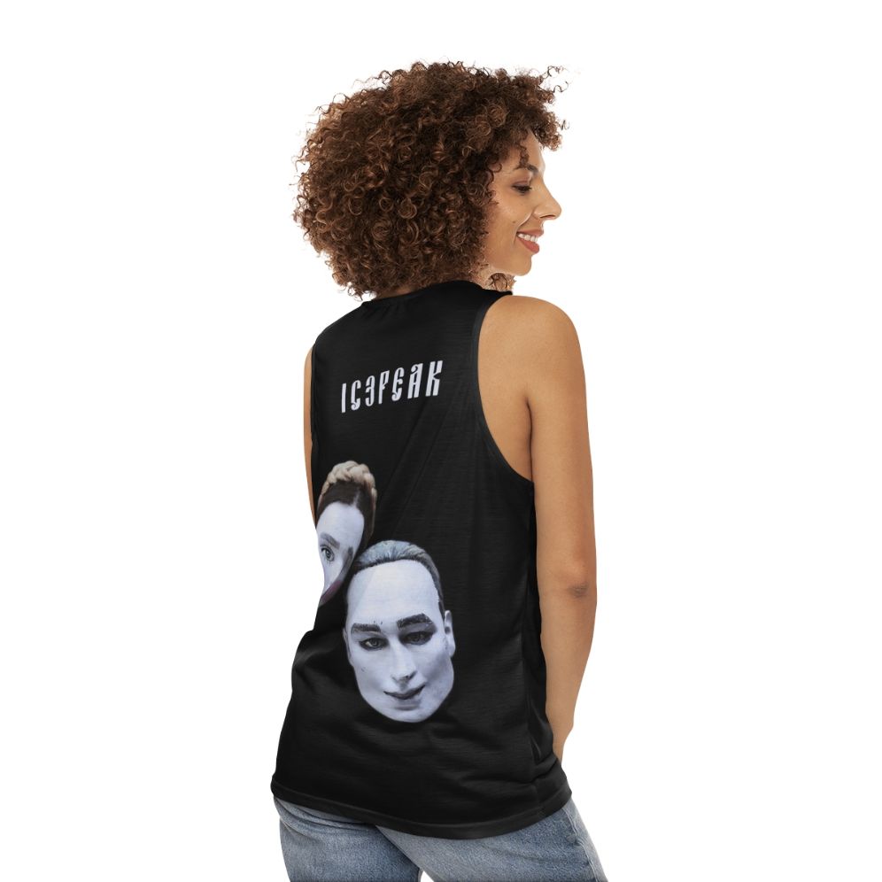 Ic3Peak Unisex Dark Electronic Music Tank Top - women back