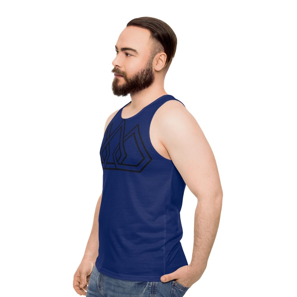 Unisex tank top with "Legend" design by The Score band - men side