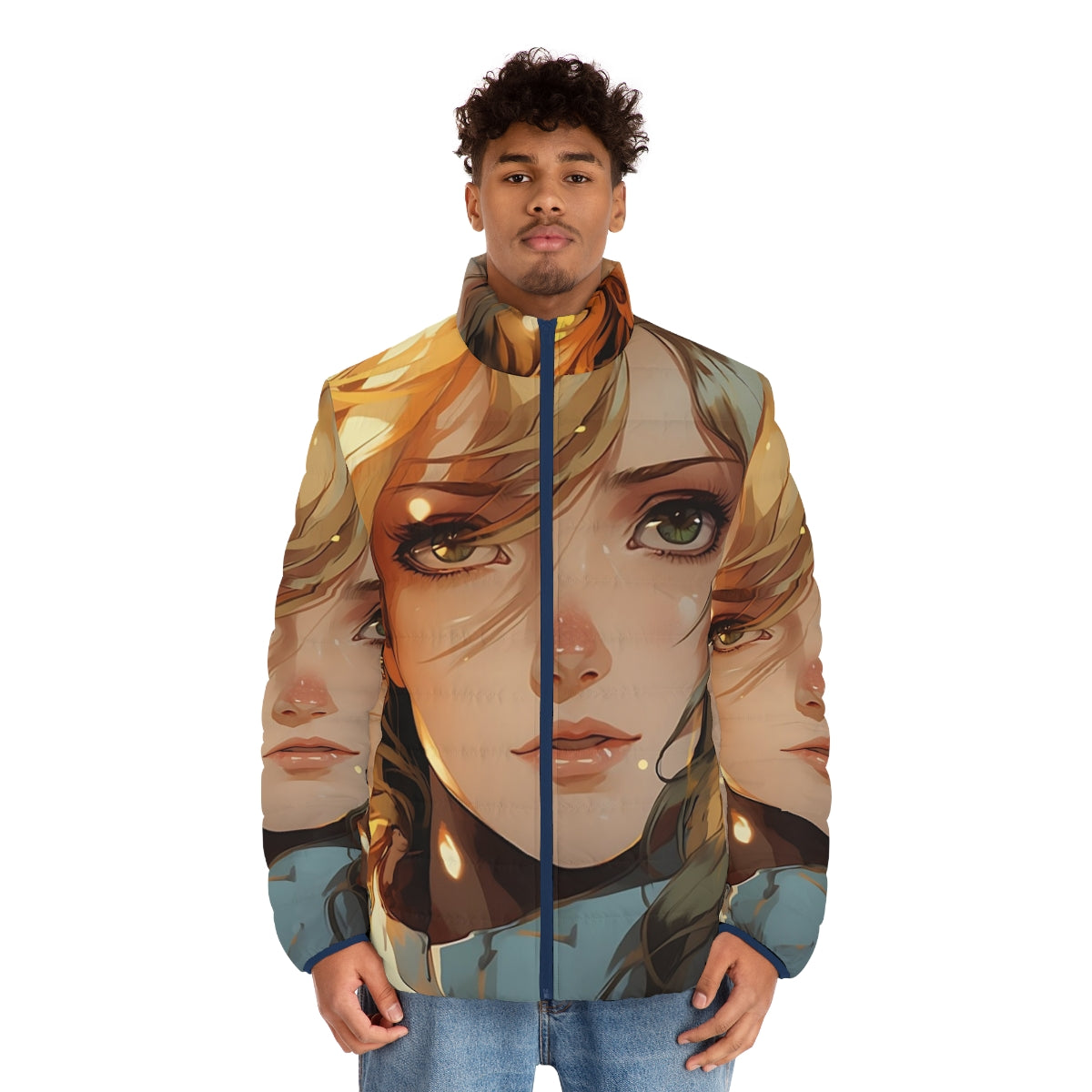 Castlevania Nocturne Maria Renard Puffer Jacket featuring iconic characters from the Netflix series - men front