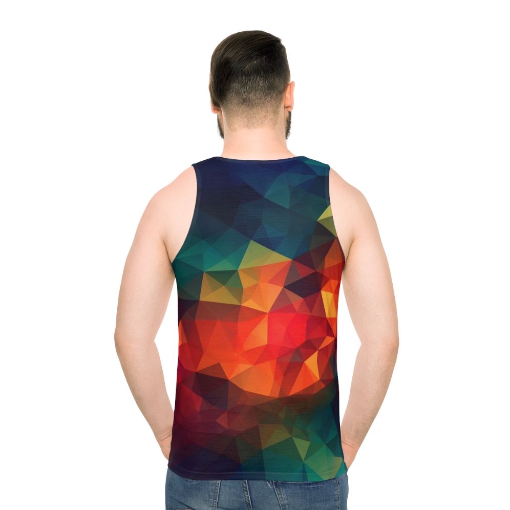 Geometric Prism Unisex Tank Top - men back