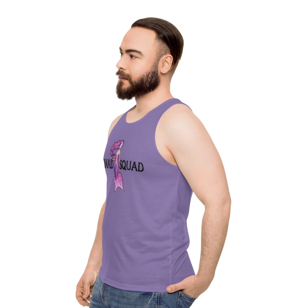 Mermaid squad unisex tank top - men side