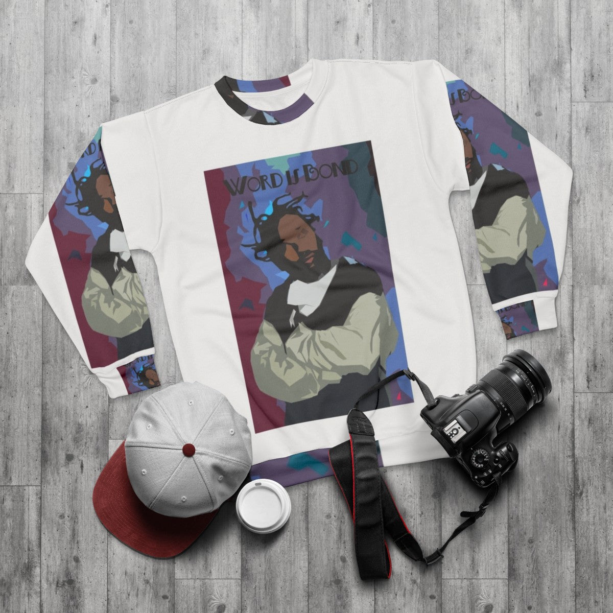 Ol' Dirty Bastard ODB Wu-Tang Clan Hip Hop Sweatshirt - flat lay