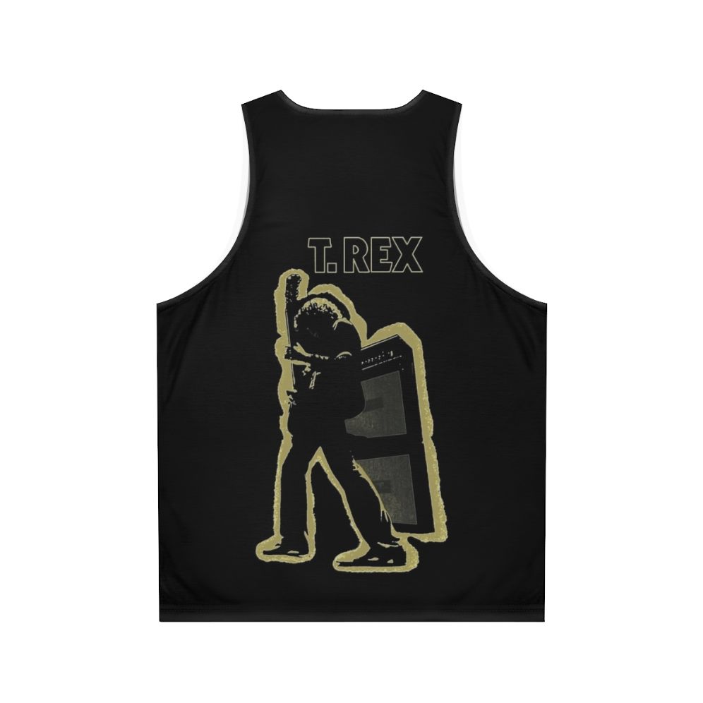 Electric Warrior Unisex Tank Top featuring Tyrannosaurus Rex dinosaur design - Back