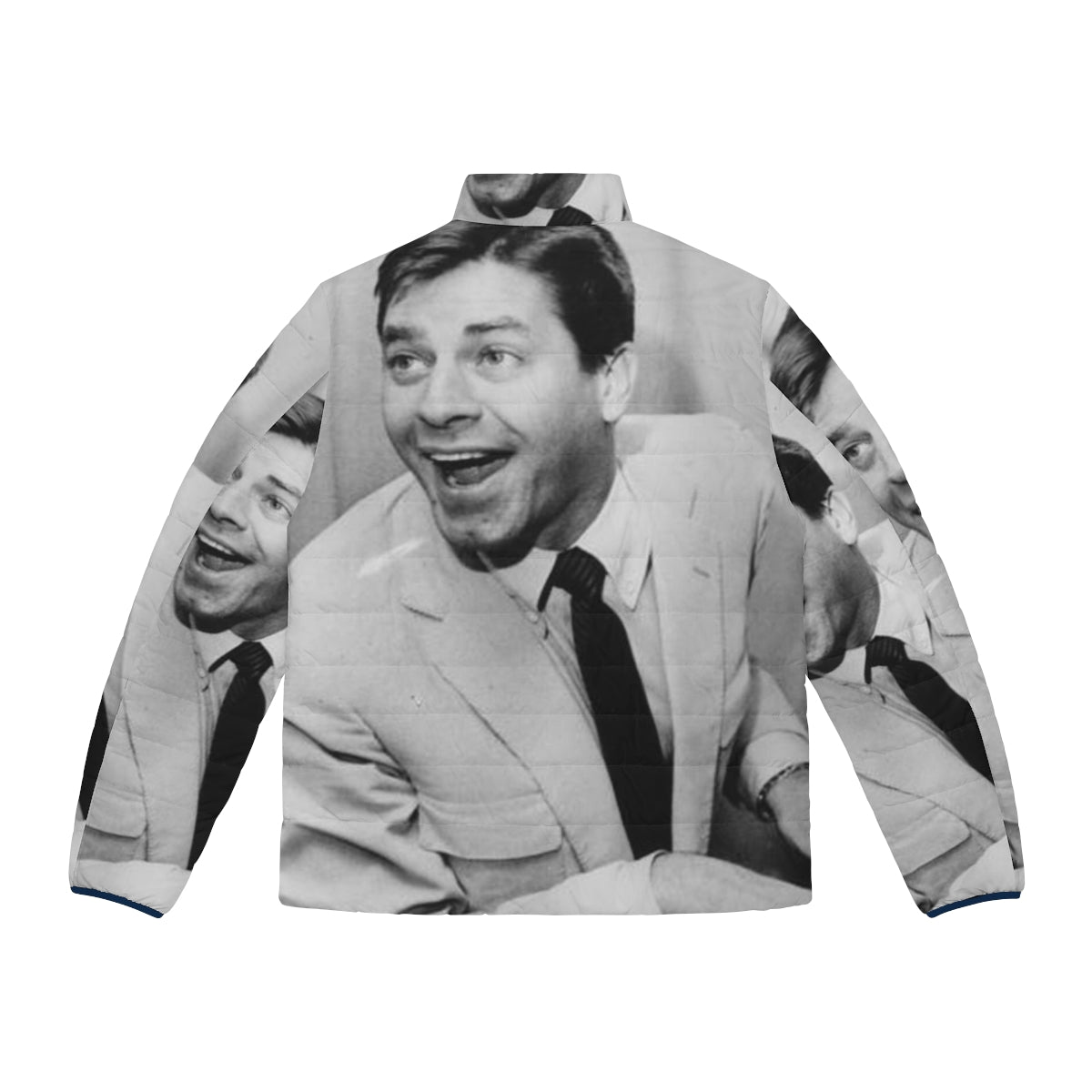 Jerry Lewis Star Puffer Jacket - Vintage Celebrity Hollywood Fashion - Back