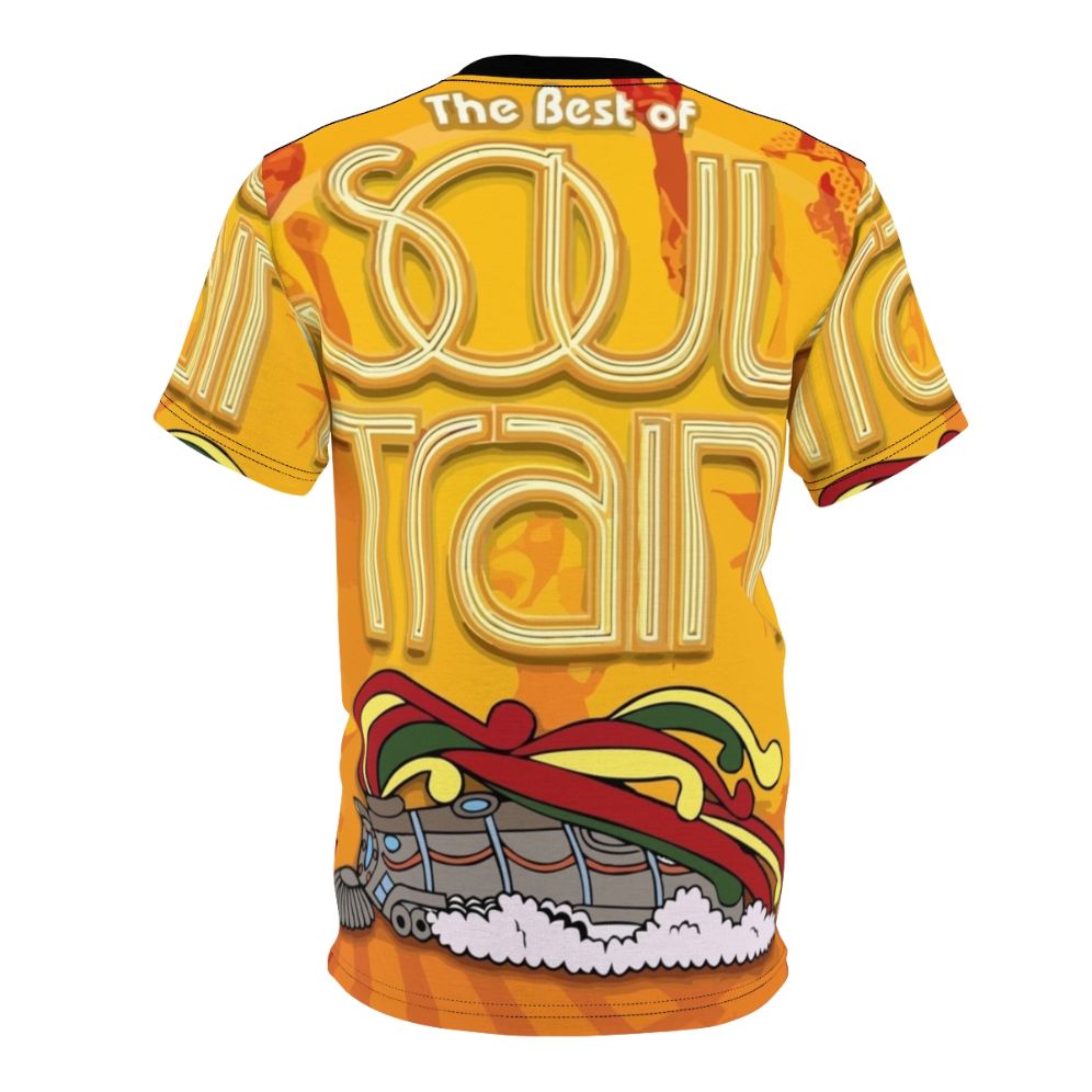 Vibrant AOP t-shirt featuring a retro Soul Train-inspired design - Back