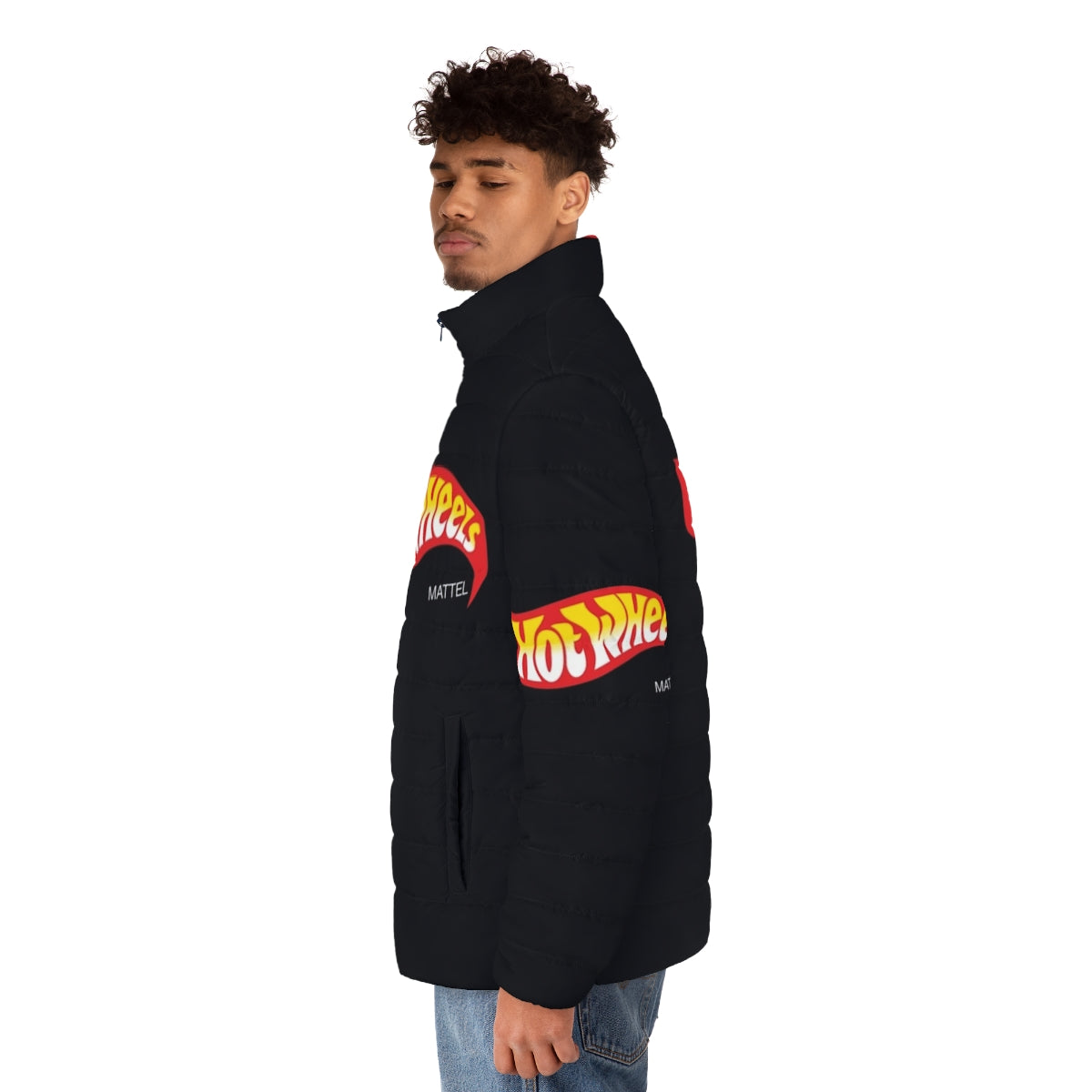 Hot Wheels Essential T-Shirt Puffer Jacket, a stylish and warm winter jacket for men - men side left