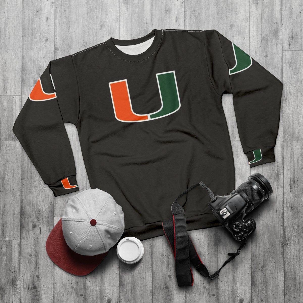 Miami Hurricanes College Sports Sweatshirt - flat lay