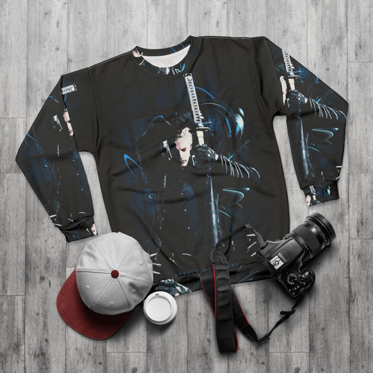 Devil May Cry 5 Inspired Sweatshirt - flat lay