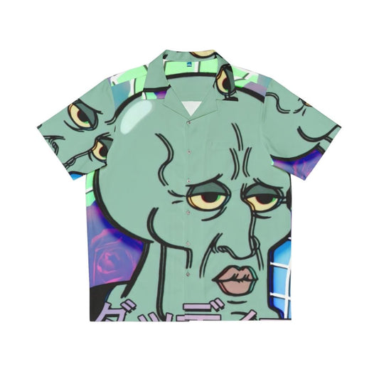 Handsome Squidward Vaporwave Aesthetic Hawaiian Shirt