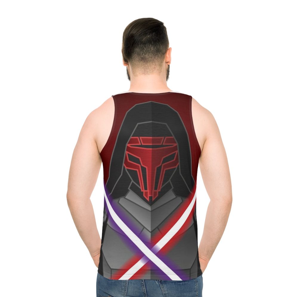 Unisex Dark Warrior Star Wars Tank Top - men back