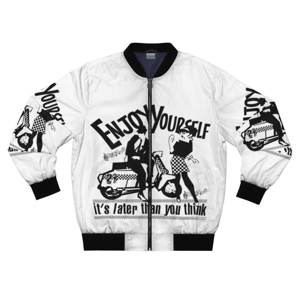 Bomber jacket with ska-inspired design