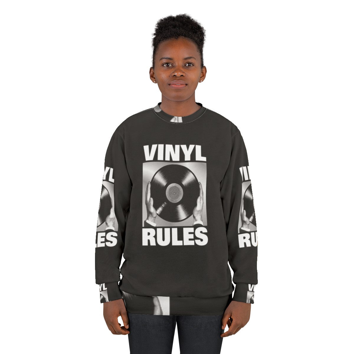 Vintage Vinyl Rules Sweatshirt - women