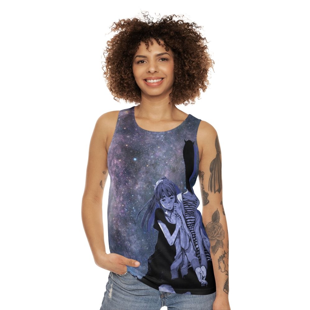 Starry sky unisex galaxy print tank top - women