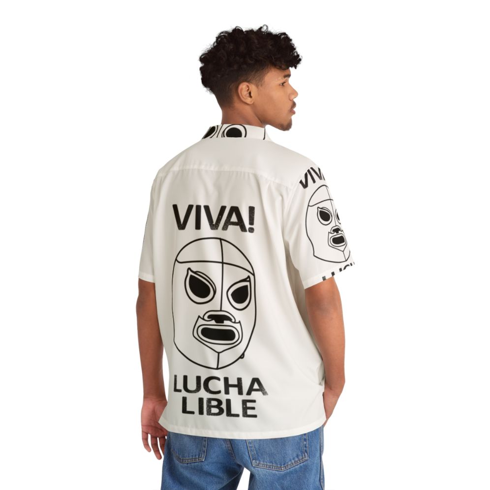 No More Heroes Lucha Libre Hawaiian Shirt - People Back