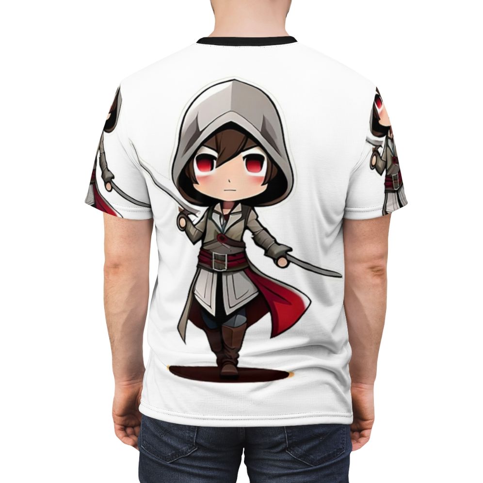 Assassin's Creed inspired t-shirt with action adventure design - men back