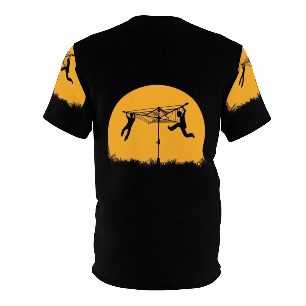 Retro-style t-shirt with a sunset silhouette graphic design - Back