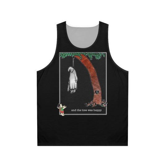 Unisex "And The Tree Was Happy" Graphic Tank Top