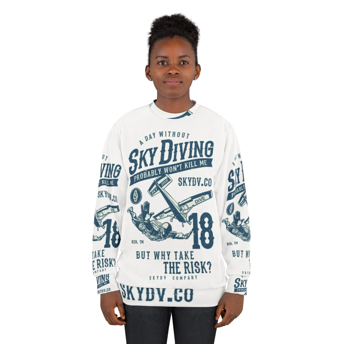 Funny Skydiver Themed Sweatshirt - women